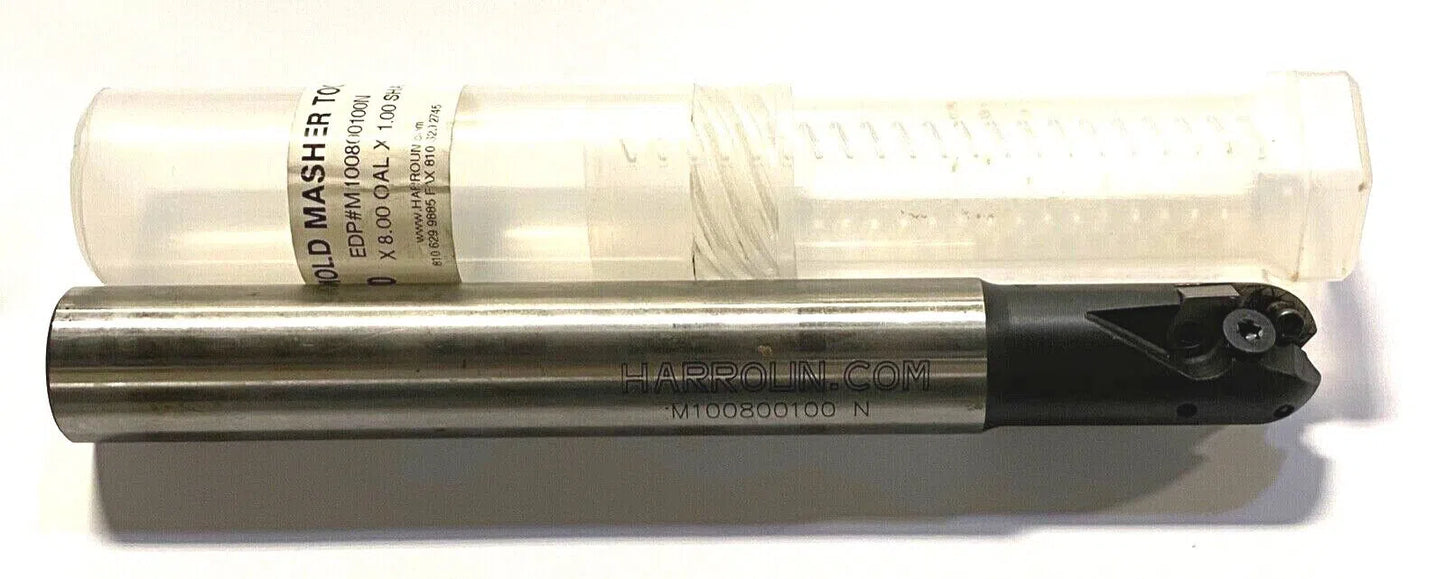 Harroun 1" x 8" Mold Masher Indexable End Mill Negative Rake USA Made