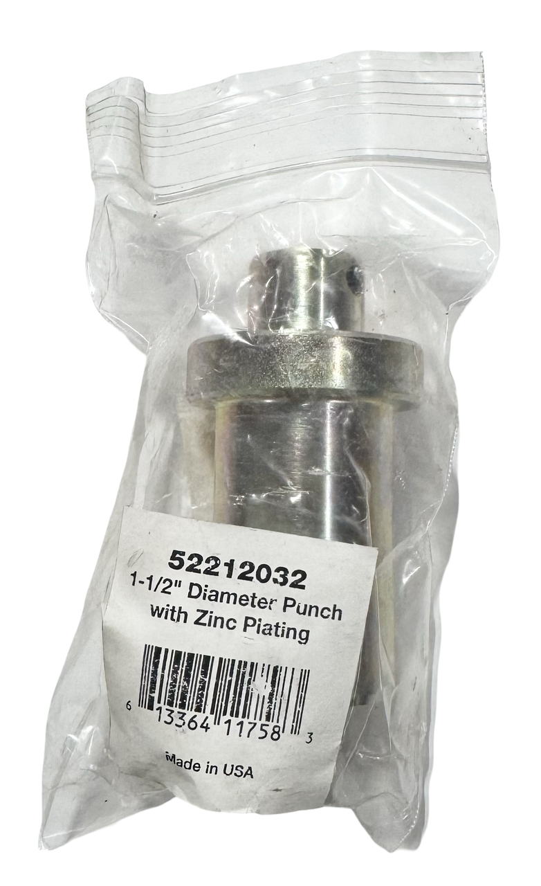 1-1/2" Diameter Punch with Zinc Plating USA Made
