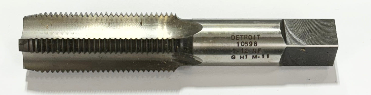 1"-12 HSS Hand Tap 4 Flute H1 Plug Tap USA Made