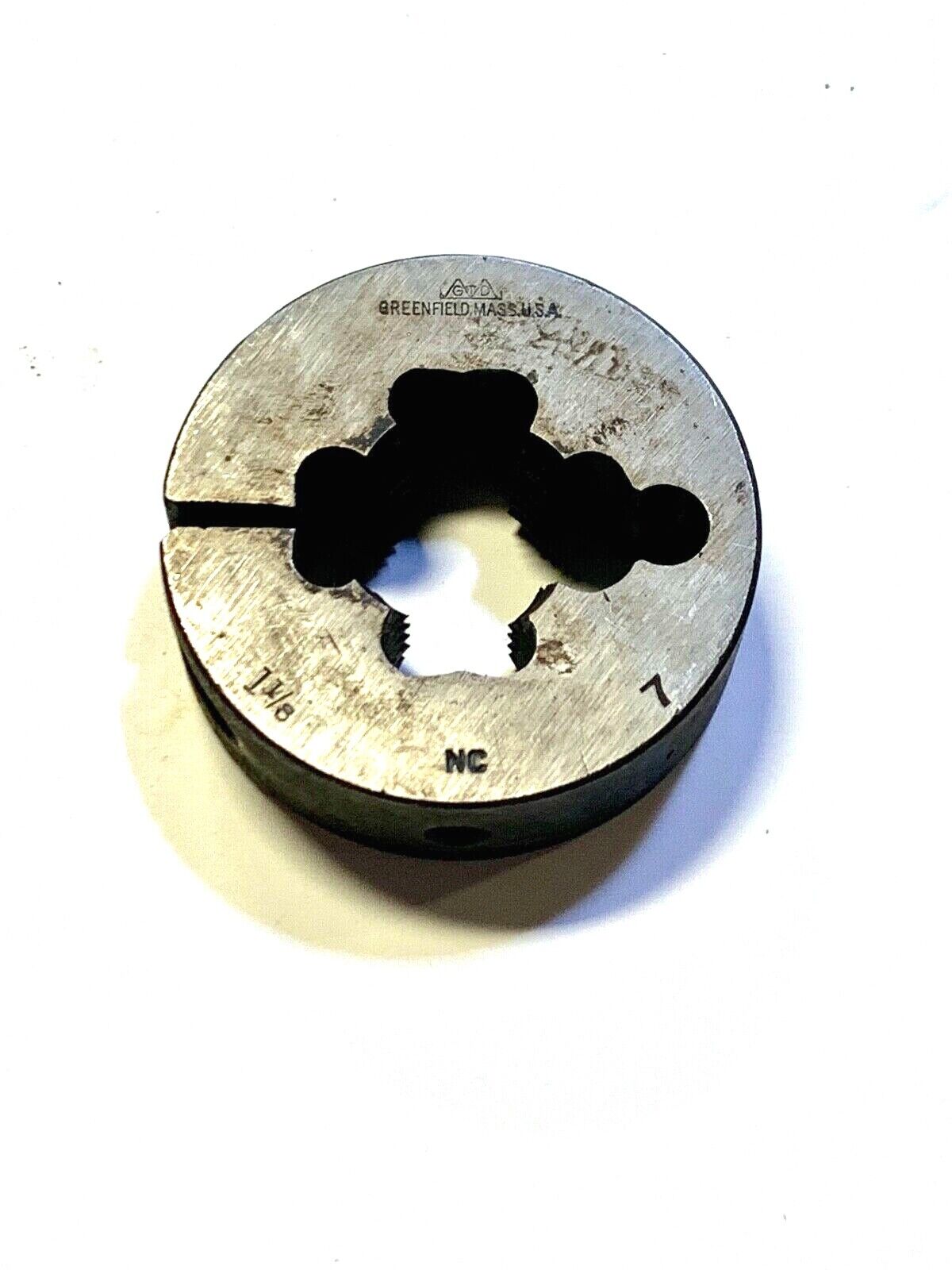 1-1/8-7NC Carbon Steel Adjustable Round Die 3" USA Made