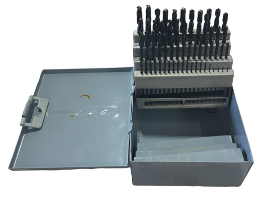 #1-60 HSS Jobber Length Drill Bit Set with Metal Index Case