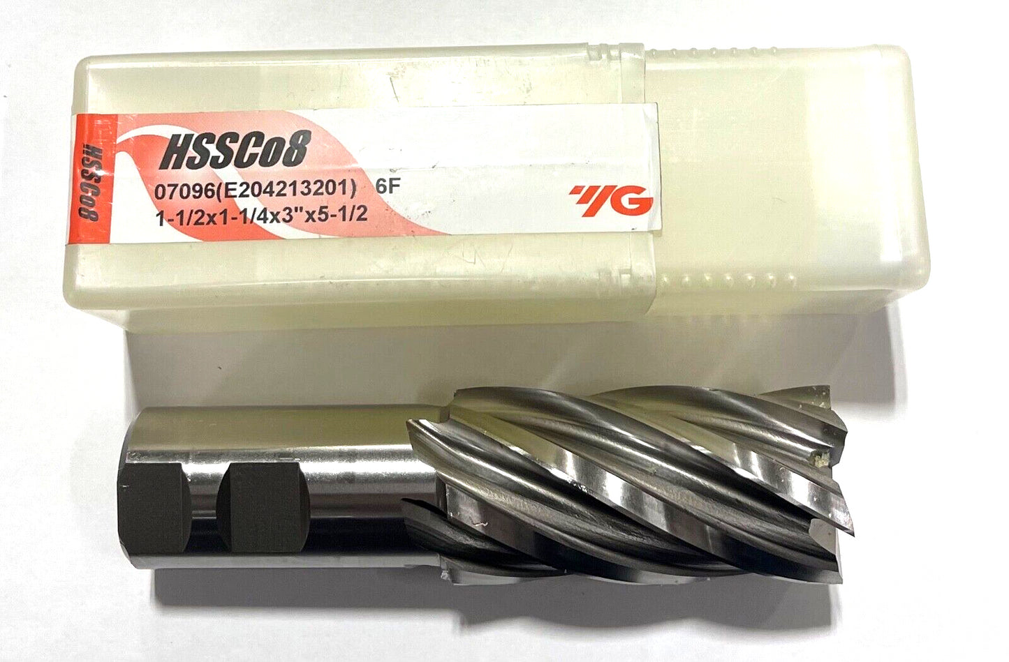 YG 1-1/2" Cobalt End Mill 6 Flute 1-1/4" Shank Center Cutting Medium Length