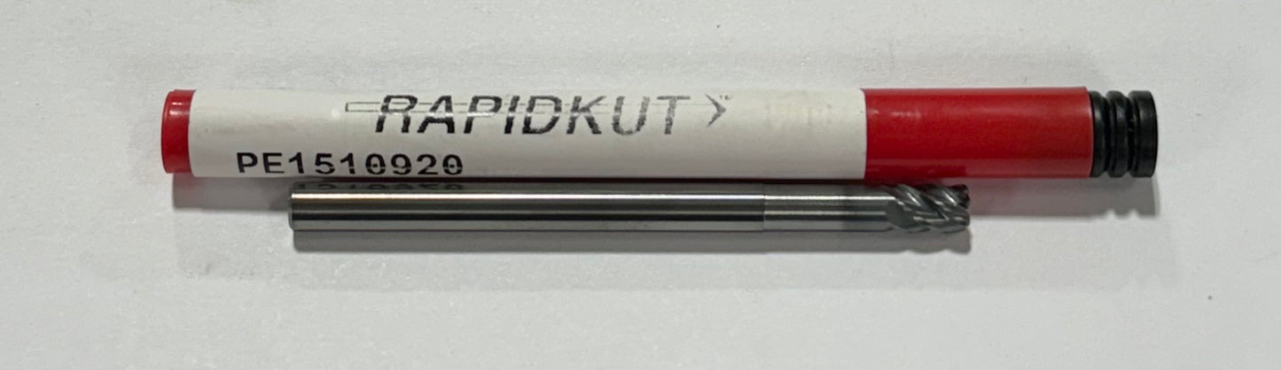 RapidKut 3/16" Carbide End Mill 5 Flute .030" Radius AlCrN Coating