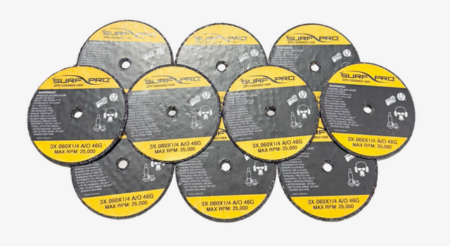 Surf-Pro 3" x .060" x 1/4" Cut-Off Wheel 46 Grit T1 Aluminum Oxide 10 Pack