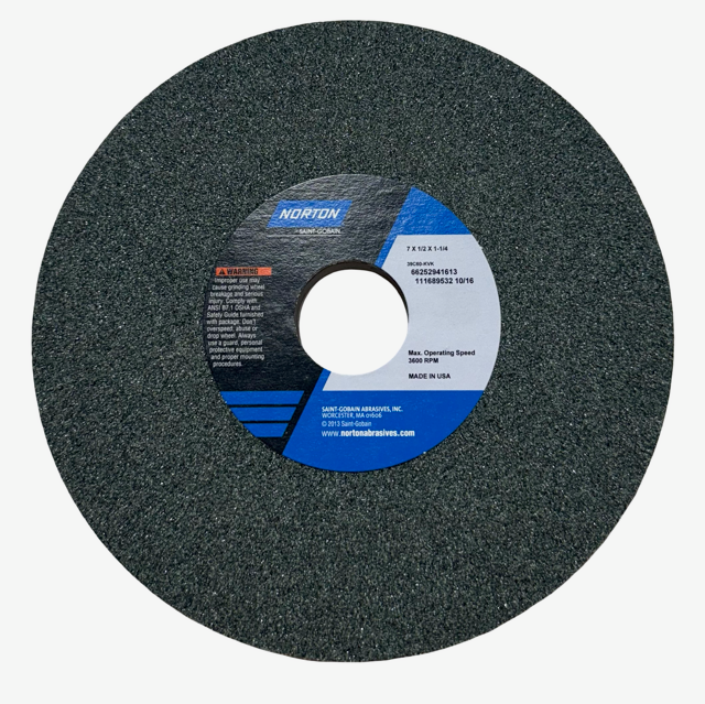 Norton 7" x 1/2" x 1-1/4" Toolroom Wheel Type 01 Straight 60 Grit Silicon Carbide
