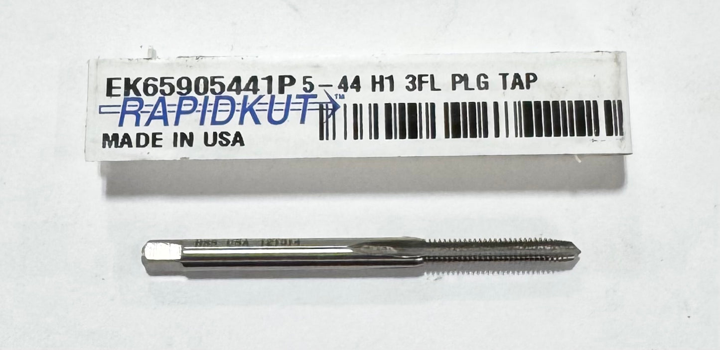 RapidKut 5-44 HSS Straight Flute Plug Tap 3 Flute H1 USA Made