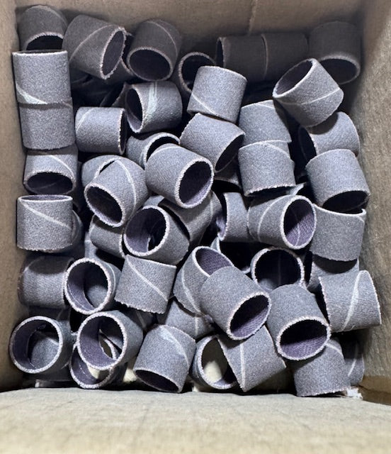 Merit 1" x 1" Spiral Wound Bands 100 Grit Aluminum Oxide 100 Pack