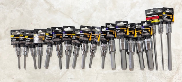 GearWrench 19 Piece 3/8" & 1/2" Drive Hex Bit Socket Assortment