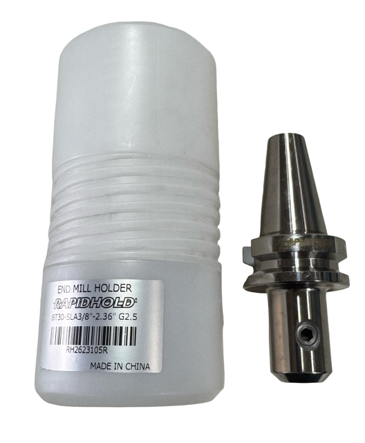 RapidHold BT30-SLA End Mill Holder 3/8" Diameter Hole, 2.36" Protruding Length