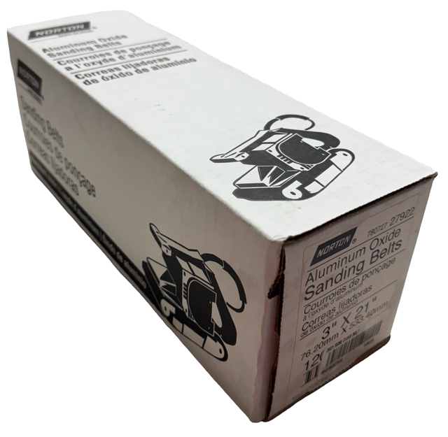 Norton 3" x 21" Sanding Belts 120 Grit Aluminum Oxide 10 Pack
