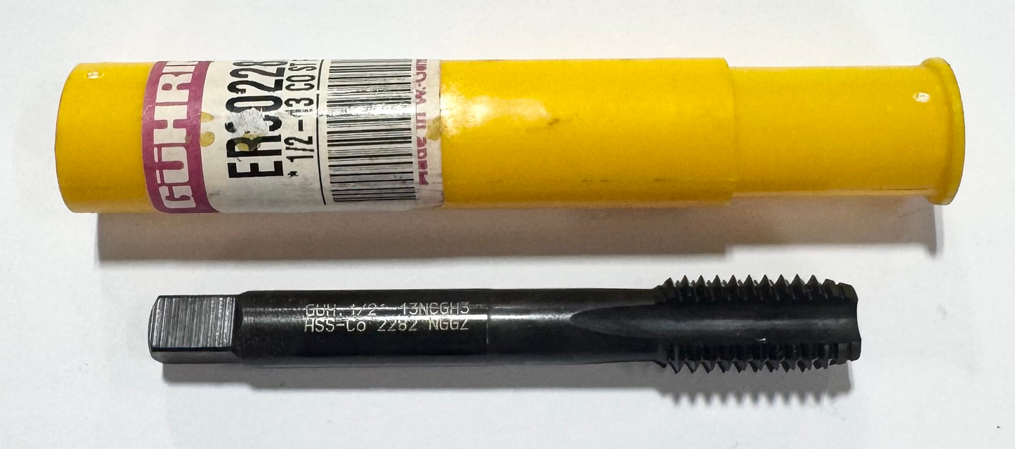 Guhring 1/2"-13NC Cobalt Tap 4 Flute H3 Semi-Bottoming High Performance