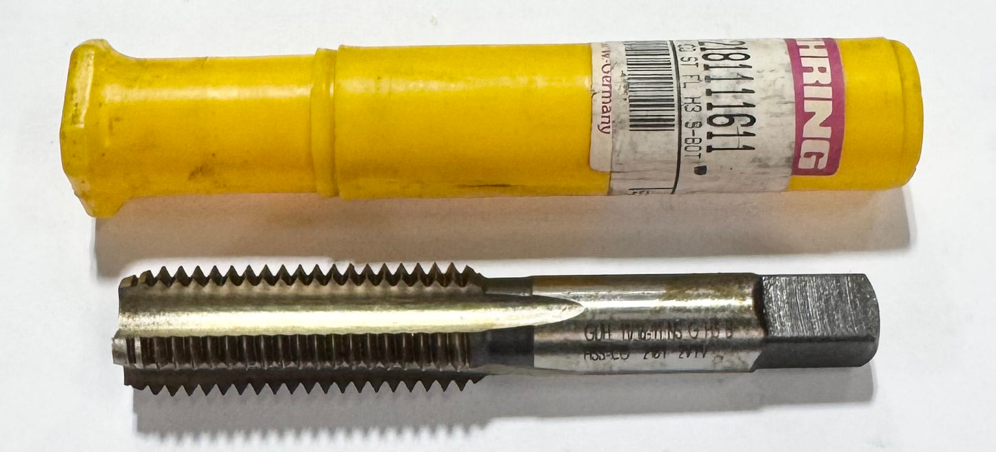 Guhring 11/16"-11 Cobalt Tap Straight Flute Semi-Bottoming Tap 4 Flute H3