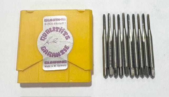 Guhring 2-56 Cobalt Hand Taps Semi-Bottoming 2 Flute H2 10 Pack