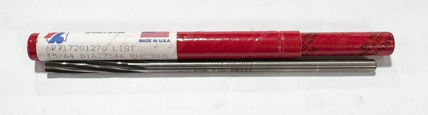 Regal-Beloit 15/64" HSS Spiral Flute Chucking Reamer USA Made