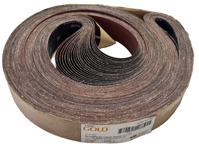 Carborundum 2" x 132" Sanding Belts 60 Grit Aluminum Oxide Resin Cloth 25 Belts
