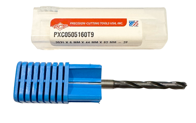 PCT .2031" Solid Carbide Drill 5xD TiAICN Coated 2 Flute Coolant Thru 150 Deg