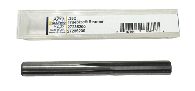 M.A. Ford 0.352" Solid Carbide Chucking Reamer TrueSize 6 Flute USA Made