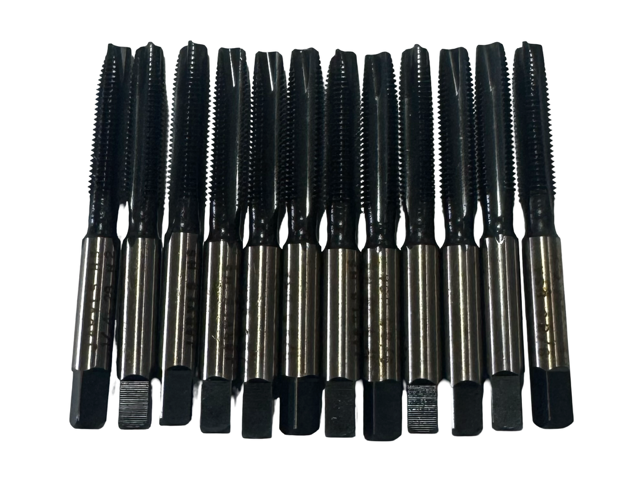 1/4"-28 HSS Spiral Point Plug Taps 3 Flute H2 USA Made 12 Pack