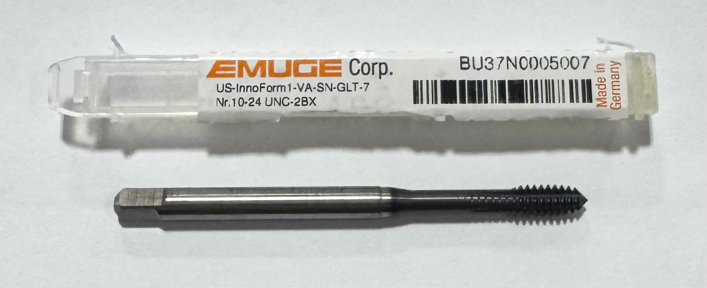 Emuge 10-24 UNC-2BX HSSE Thread Forming Tap GLT-7 Coated