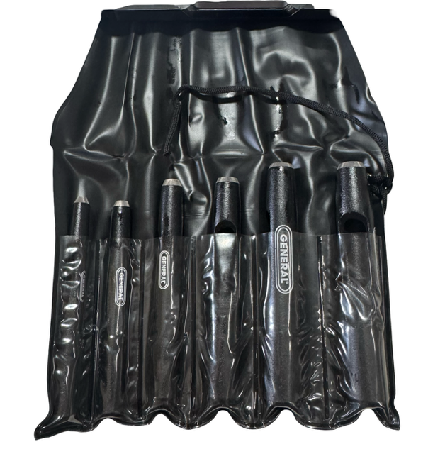 General 6 Piece Hollow Punch Set 3/16" to 1/2"