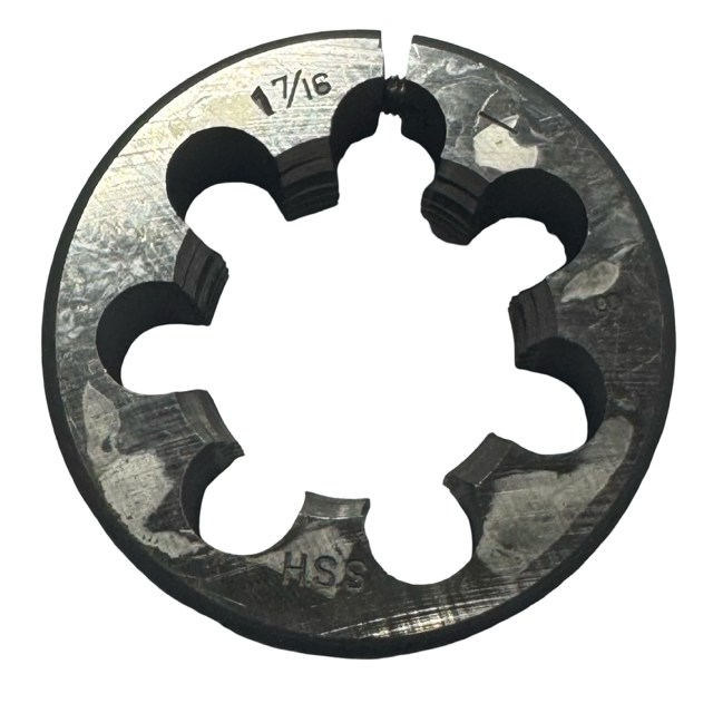1-7/16"-8 HSS Adjustable Round Die 2-1/2" Outside Diameter