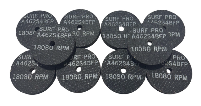 Surf-Pro 3" x 1/2" x 3/8" Grinding Wheel, Type 1, 46 Grit Aluminum Oxide 10 Pack