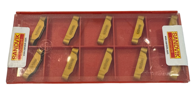Sandvik Carbide Insert N123J2-0600-RM Grade 4225 Parting Off Inserts 10 Pack