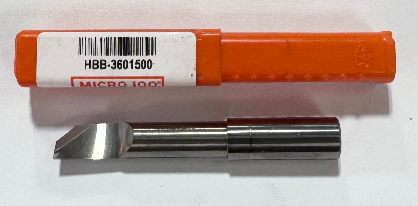 Micro 100 Solid Carbide Boring Tool, .380" Min Bore, 1-1/2" Max Bore Depth
