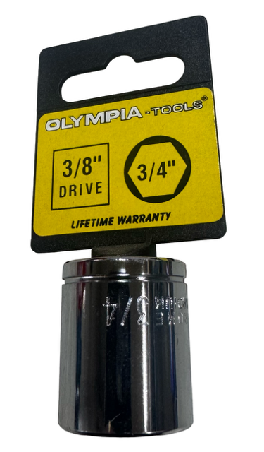 Olympia 3/8" Drive 3/4" Socket 6 Point 09-224