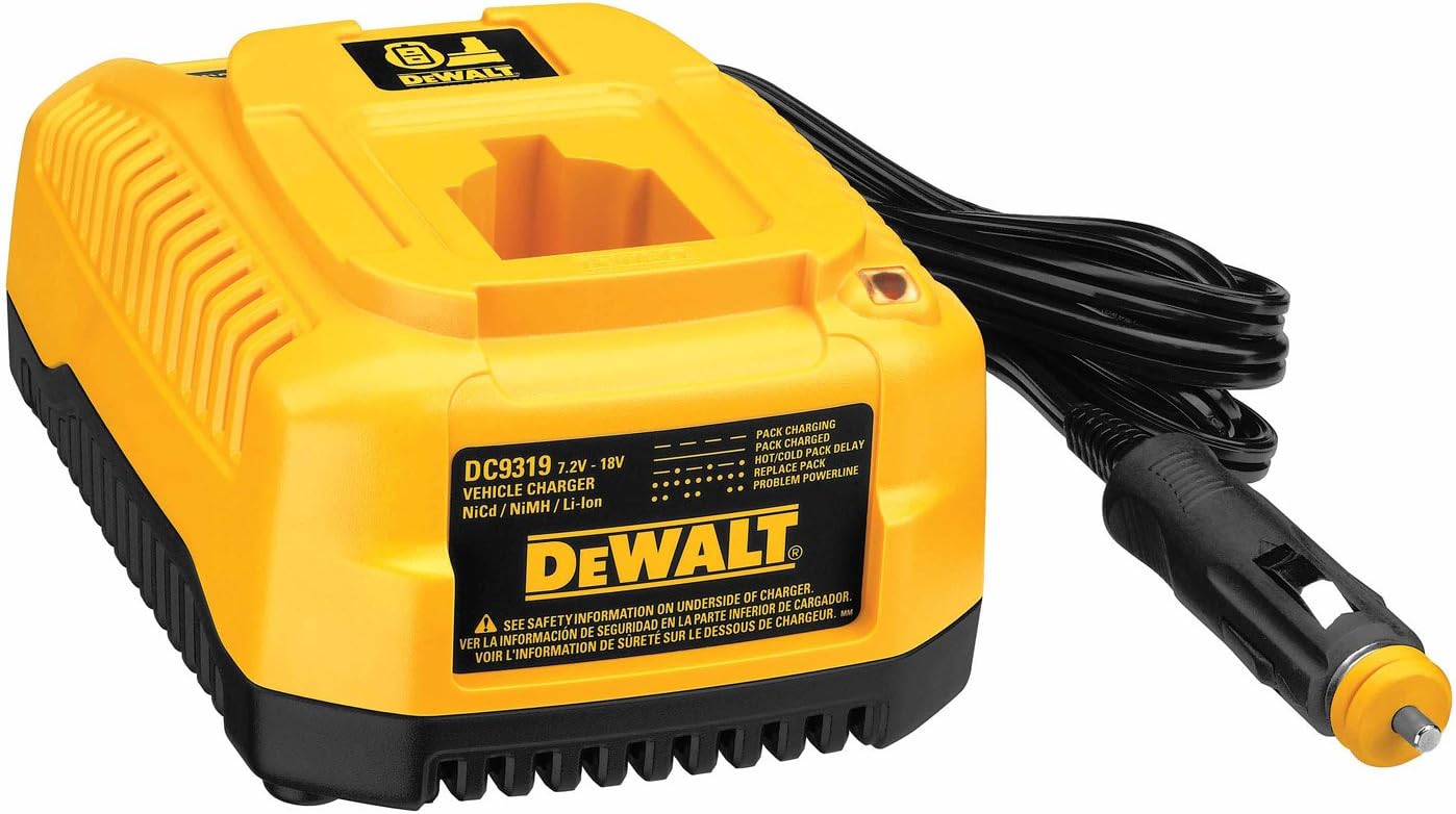 DEWALT DC9319 Vehicle Battery Charger, 7.2V-18V
