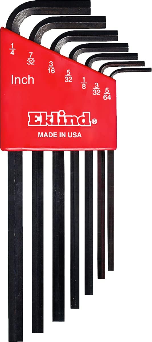 Eklind 7 Piece Hex-L Key Allen Wrench Set 5/64" to 1/4" Long Series USA