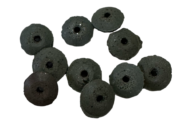 Cratex 3/8" x 3/32" x 1/16" Rubberized Tapered Wheel, Coarse, 20 Pack