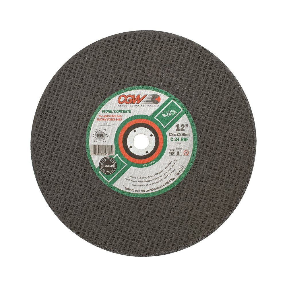 CGW 14" x 5/32" x 1" High Speed Gas Saw Blade Stone/Concrete 10 Pack