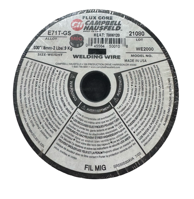 Campbell Hausfeld .030" MIG Welding Wire, 2 lbs, Mild Steel WE2000