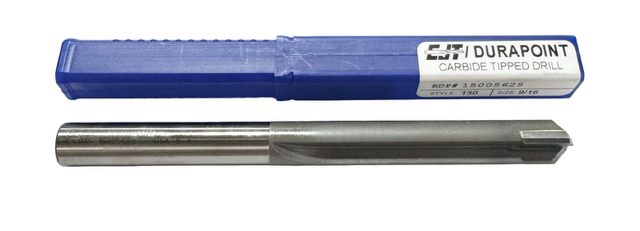 CJT 9/16" Carbide Tipped Jobber Drill for Hard Steel 118° USA Made