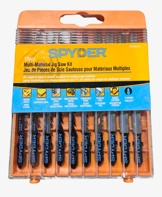 Spyder 10 Piece Jigsaw Wood/Metal Set T-Shank