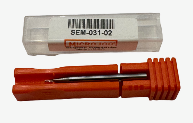 Micro 100 1/32" Carbide End Mill 2 Flute High Performance USA Made