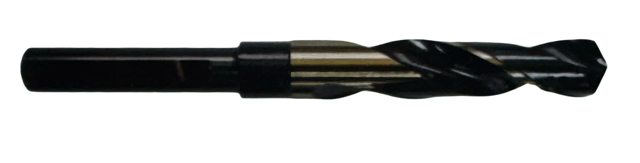 YG 1-11/32" HSS Silver & Deming Drill Black & Gold with 3-Flat Shank