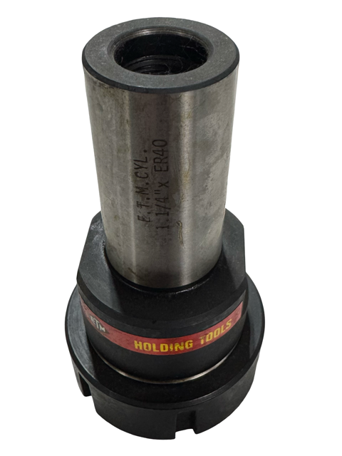 ETM ER40 Straight Shank Collet Chuck, 1-1/4" Shank Diameter