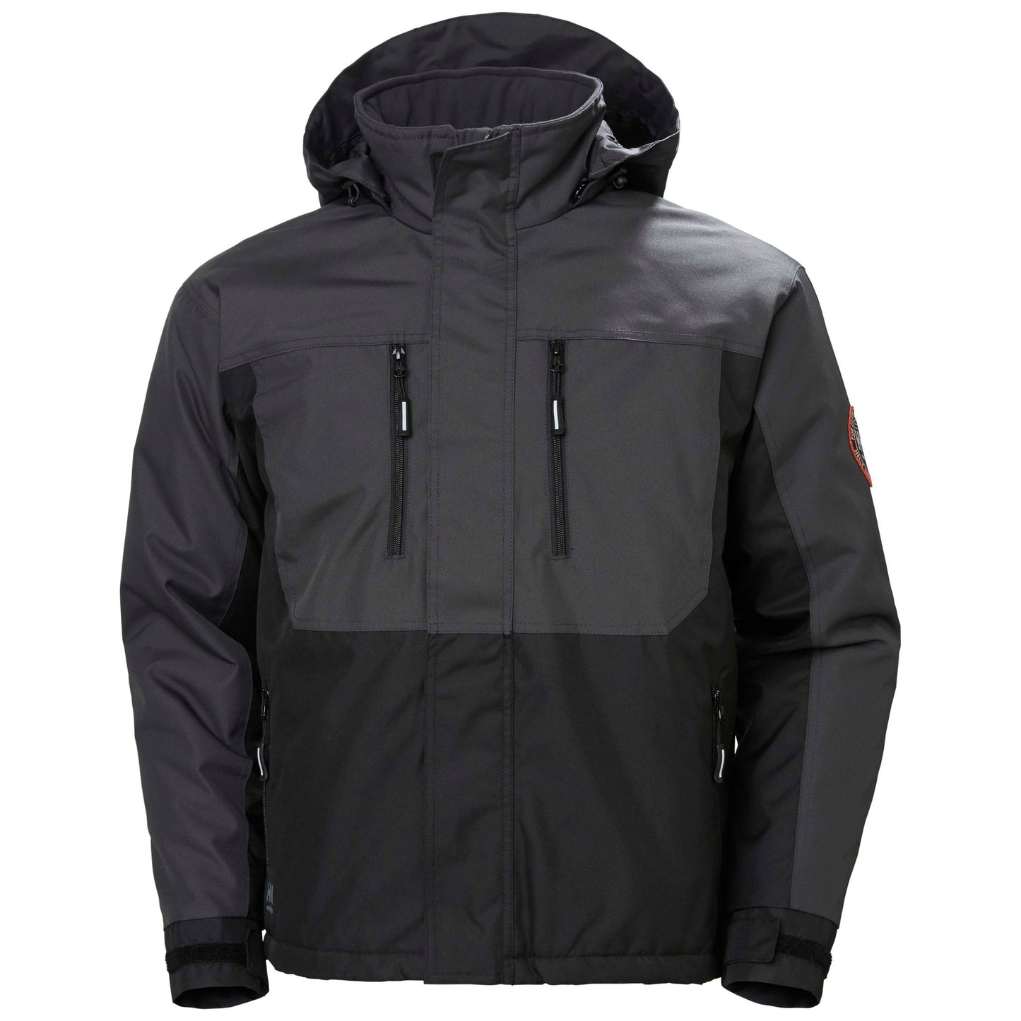Helly Hansen Men's Reflective Berg Jacket with Detachable Hood Black/Dark Grey Size XL