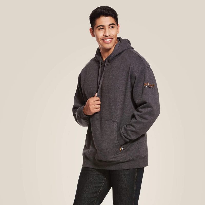 Ariat Rebar Workman Hoodie Workwear, Charcoal, Size XXL-Tall
