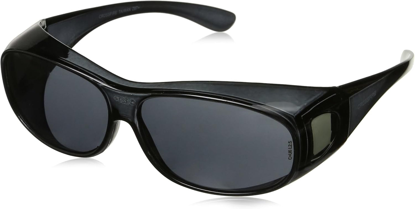 Crossfire Safety Glasses, Smoke Lens, Crystal Black Frame OG3-3116