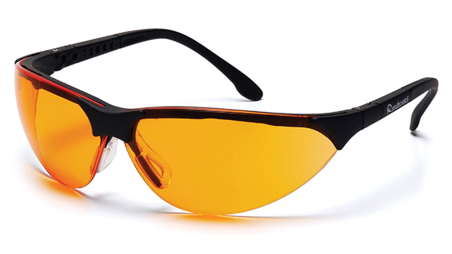 Pyramex Rendezvous Safety Glasses Orange Lens Black Frame