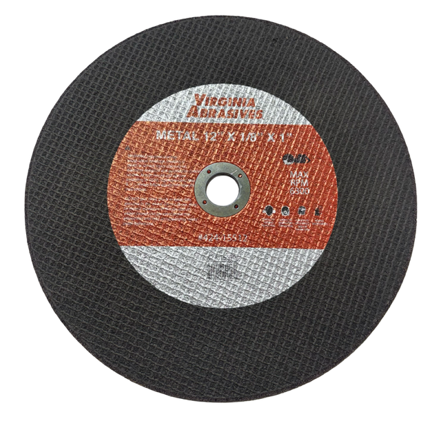 Virginia 12" x 1/8" x 1" Metal Cut Off Wheel for High Speed Gas & Electrical Saws