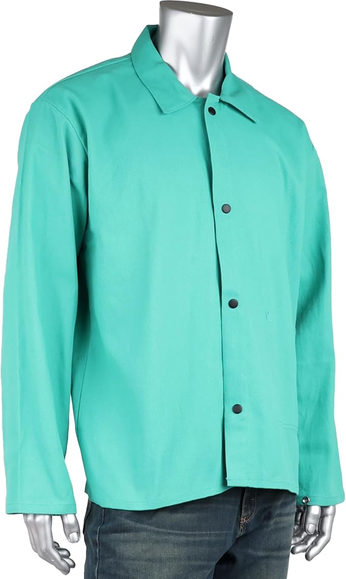 IRONCAT Economy FR Treated Cotton Welders Jacket - 30", Green, 4XL