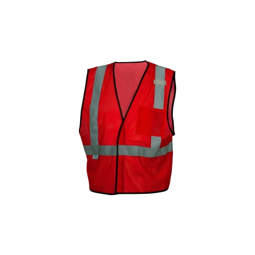 Pyramex Non-ANSI Mesh Safety Vest - Red, Size 4XL-5XL