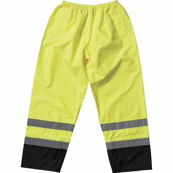 PIP Hi-Vis Yellow Polyester Pants, 2 Pockets, Elastic Closure, Class E, Size Small