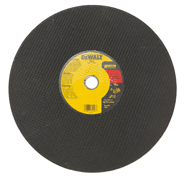 DeWALT 14" x 1/8" x 1" Gas Metal Cut-Off Wheel A24R High Performance