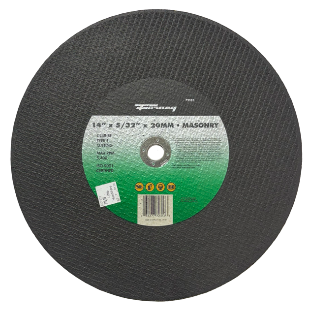 Forney 14" x 5/32" x 20mm Masonry T1 Cut-Off Wheel C24R-BF
