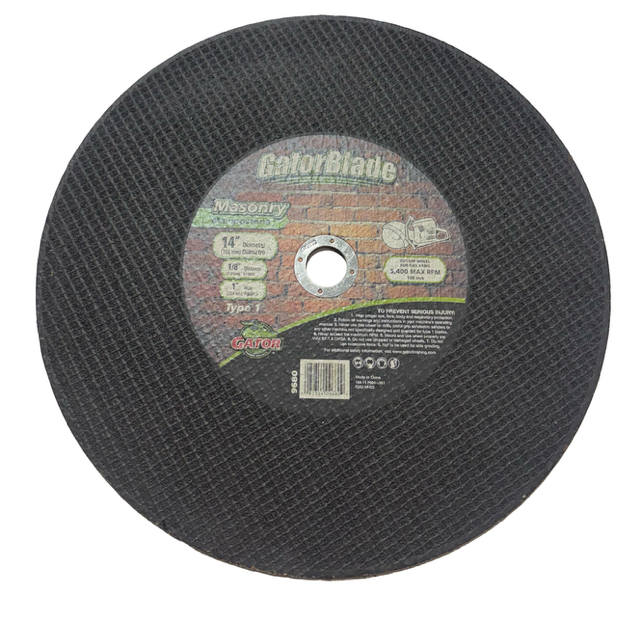 Gator 14" x 1/8" x 1" Masonry Cut-Off Wheel for Gas Saws Type 1